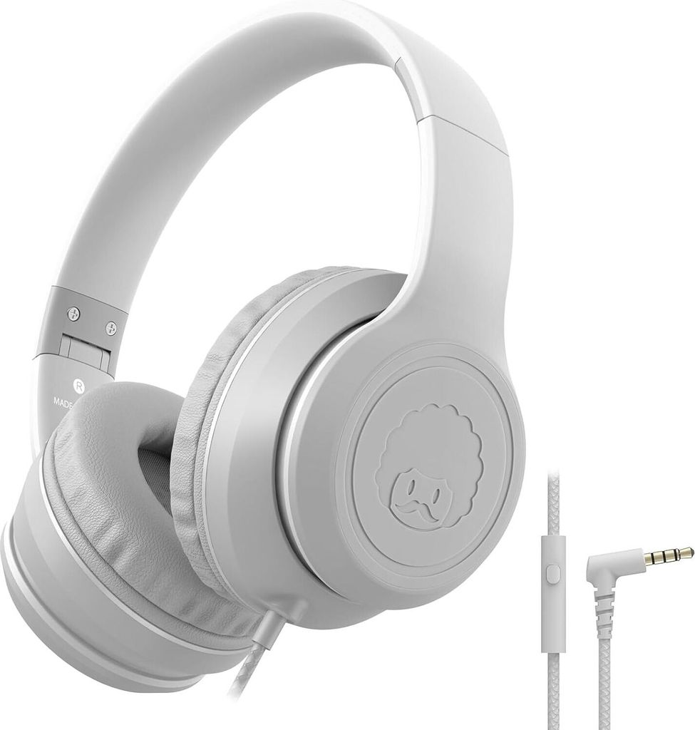 Kinder kopfhörer mit Kabel , 3,5 mm Aux Jack, Verstellbares Stirnband mit Mikrofon, Faltbarer Kopfhörer Over-Ear für Schule, Travel, Jungen, Mä...