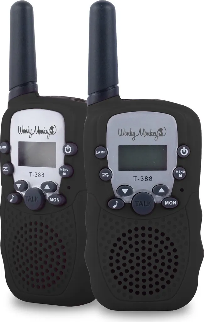 Set de talkie-walkie Wonky Monkey longue portée pour enfants en bleu
