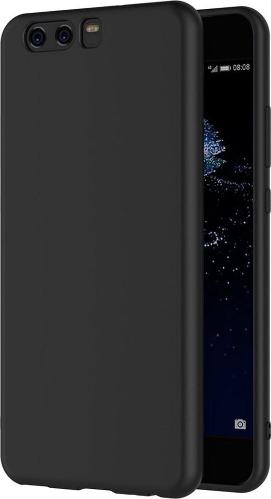 A black phone case is shown from the side, with a phone screen visible inside.