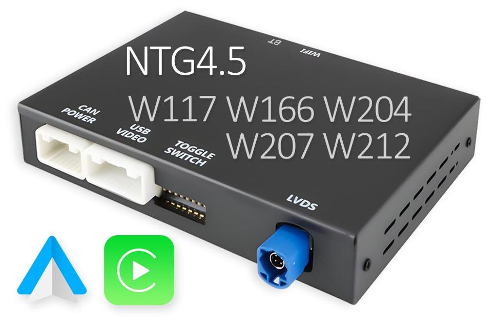 Wireless CarPlay Android Auto Nachrüstung für Mercedes NTG 4.5 / 4.7 W176 W246 W204 W212 C218 W166 X204 Plug and Play