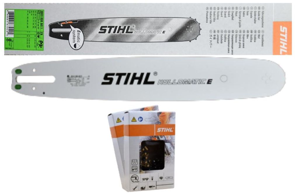 Stihl Schneidgarnitur Führungsschiene 50cm 3/8' 1,6mm 30030005221 +2xStihl Vollmeißelsägekette 3/8'1,6 36210000072