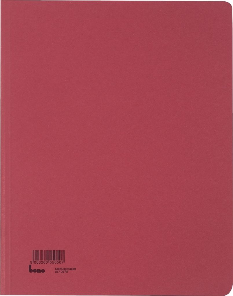 Einschlagmappe A4 Karton 250g/qm rot Packung mit 25 Stück