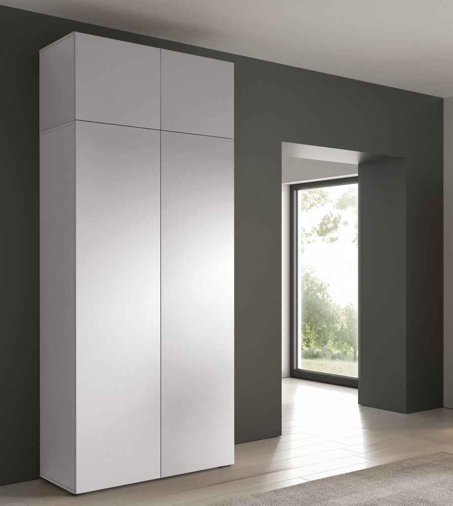 Kleiderschrank OLEK 100 cm mit Aufsatz, 4 Türen, Produktbild 