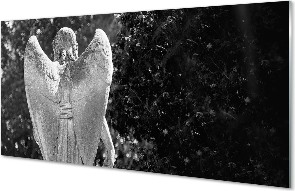 Spritzschutz 100x50 Wandkunst Engelsflügel Baum