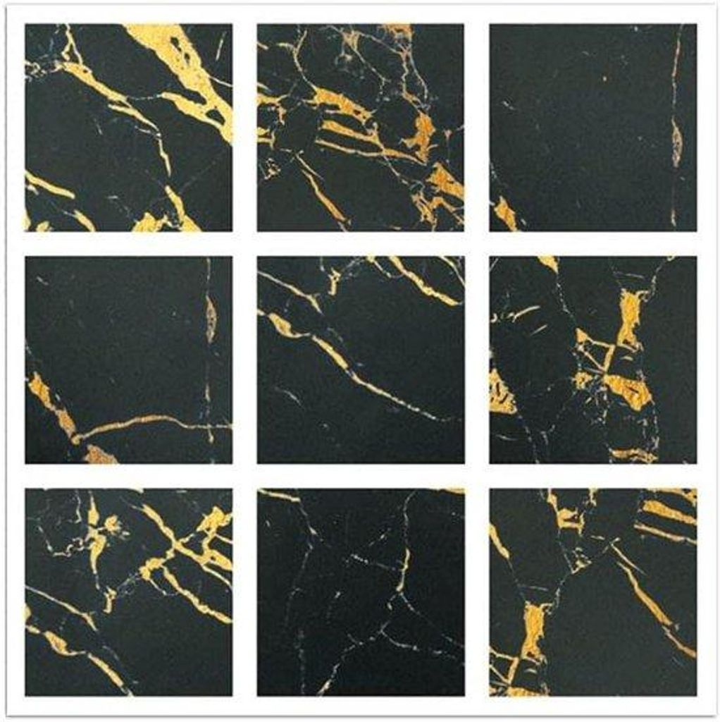 Zwarte PVC-Mozaik-Wandfliesen - Selbstklebend - Wasserfest - Küchen Badzimmer Dekoration