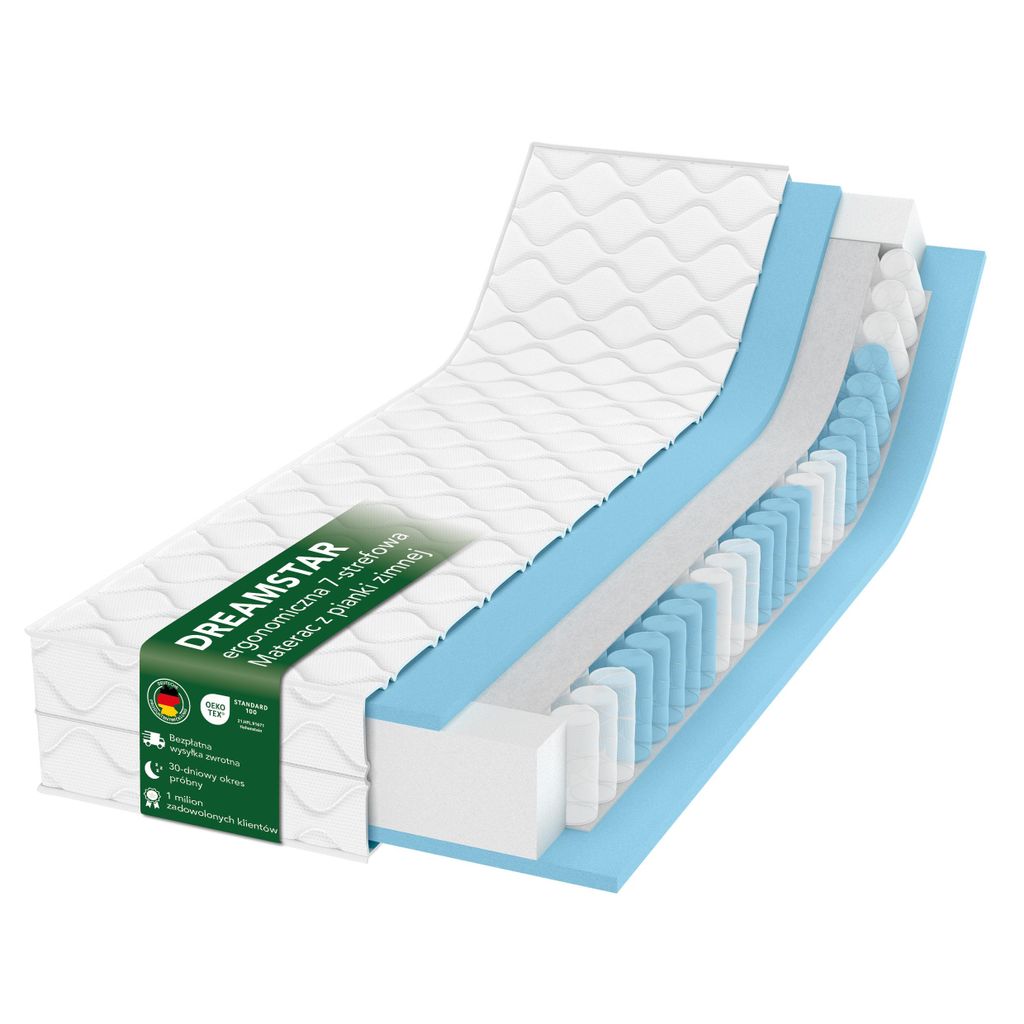 Ergonomiczny 7-strefowy materac ze sprężynami kieszeniowymi Zdjęcie produktu 