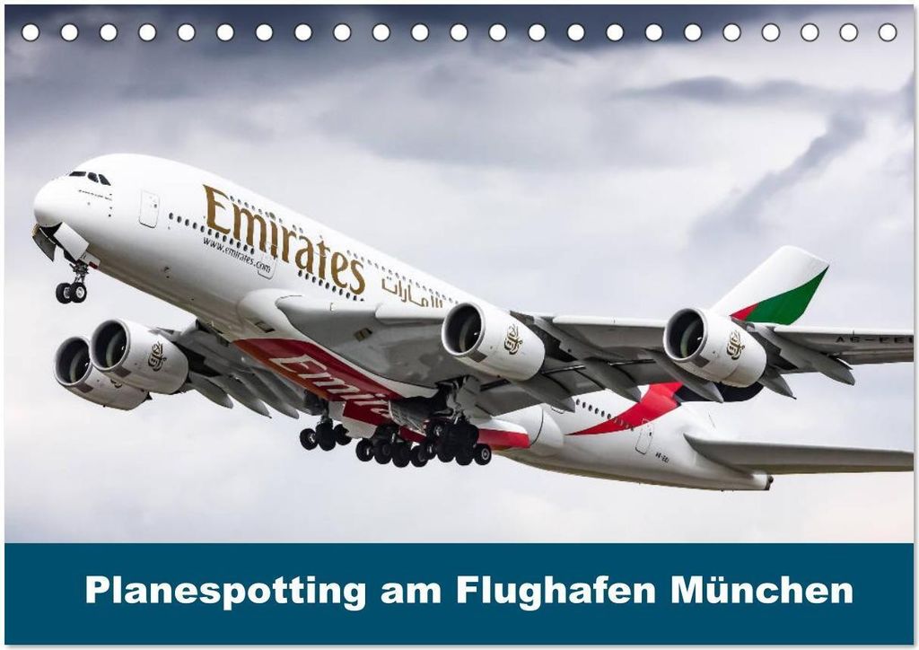 Planespotting am Flughafen München (Tischkalender 2026 DIN A5 quer), CALVENDO Monatskalender