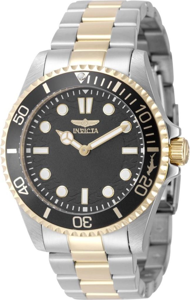 Invicta Pro Diver 49706 Herren uhr - Wasserdicht - Analog - Quarzuhrwerk - Edelstahl mit grauen zifferblat - 43mm
