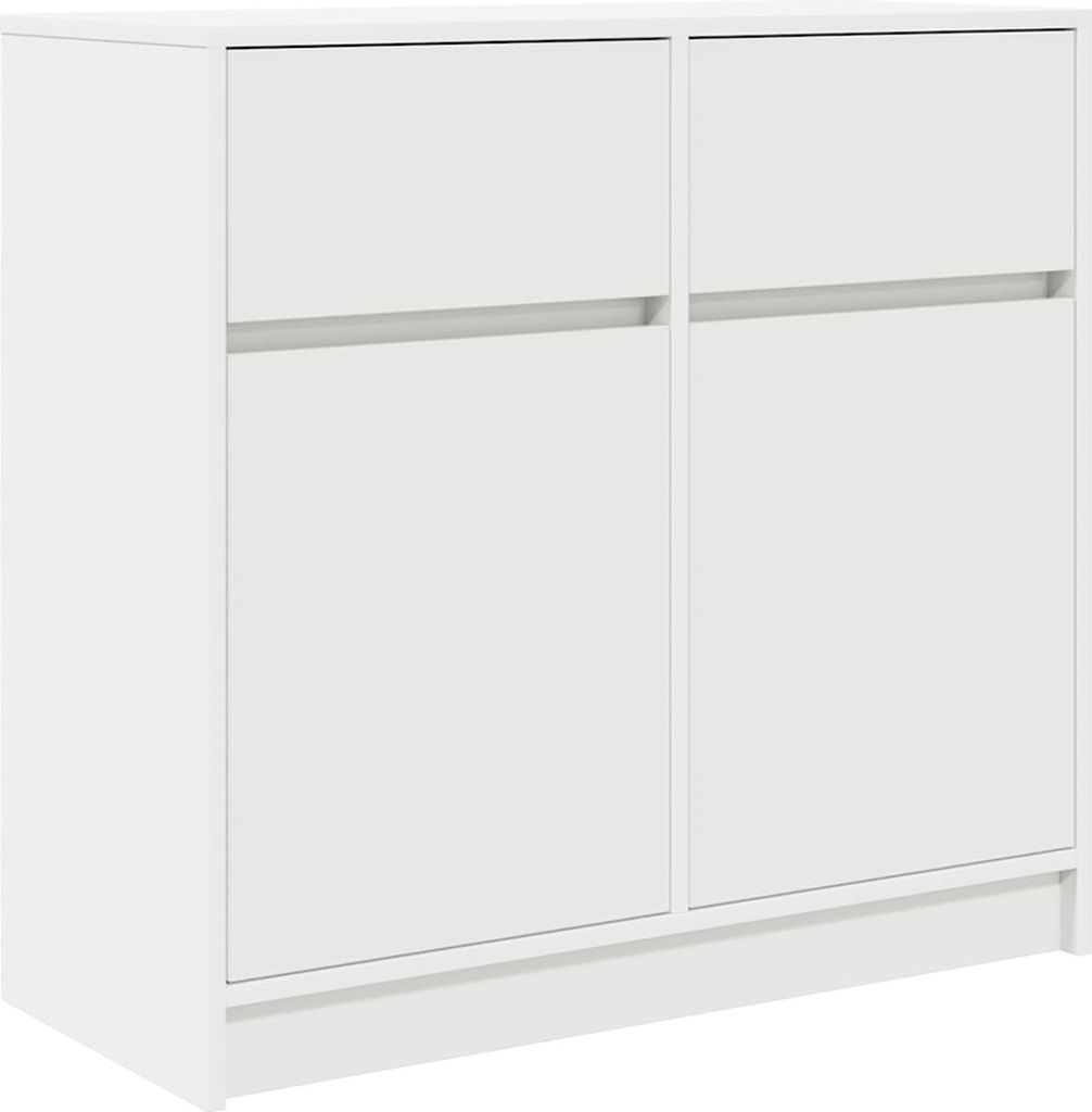 Sideboard mit Schublade Weiß 80x34x76 cm Holzwerkstoff