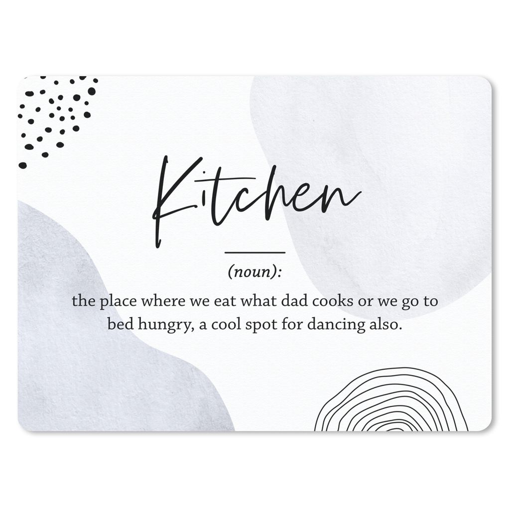 MuchoWow Mauspad Mousepad Sprichwörter - Küche - Papa - Zitate - Definition Küche 40x30 cm - Mousepads - Maus Mat - Pad - Mausunterlage - Anti...