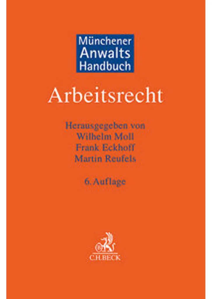 Manuel de Droit du Travail Allemand Münchener Anwaltshandbuch Broché - 2
