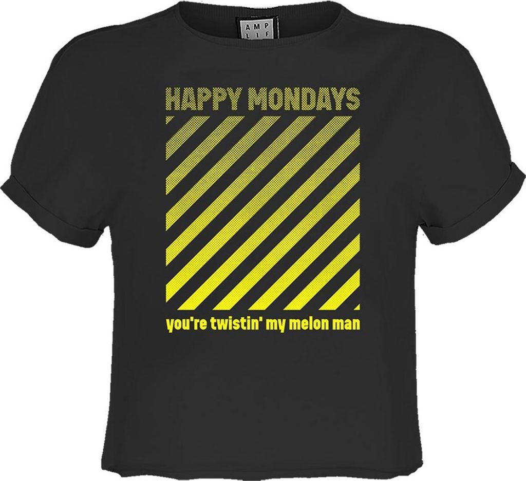 Amplified - "You ́re Twistin ́ My Melon Man" Kurzes Top für Damen GD4152 (S) (Holzkohle)