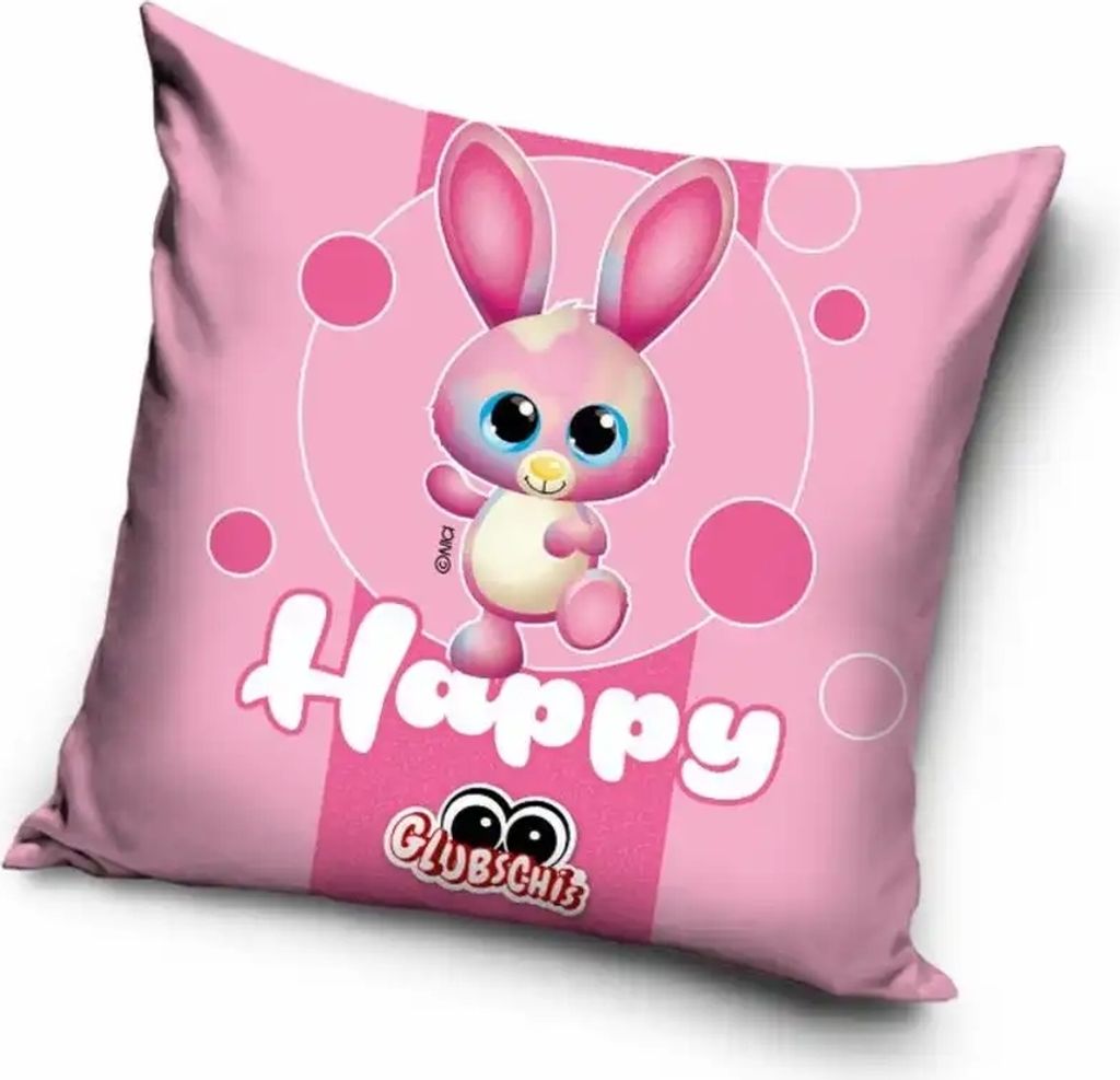 NICI Glubschis: Das Original – Kuschelkissen Kissen Zierkissen Dekokissen 40x40 cm gefüllt, Happy Rainbow Candy