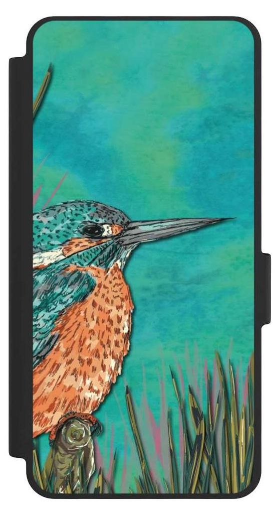 NIVOCASE Klapphülle für Samsung Galaxy S26 Handyhülle aus Kunst Leder NIVOflip schwarz Malerei Tiere Vogel