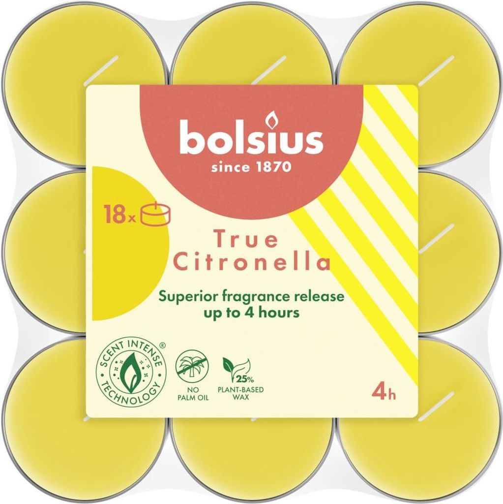 Bolsius Teelichte Citronella 18er Pack Produktbild 