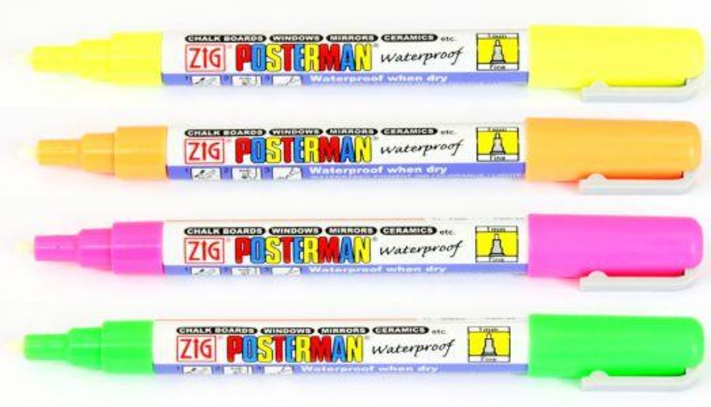 Posterman - Kreidemarker PMA-20, schmale Spitze, 1 mm, fluoreszierend grün