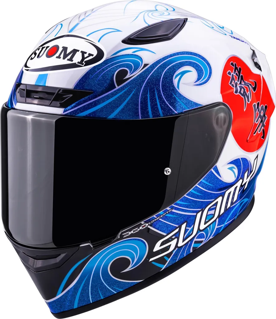 Casque Suomy Track-1 Waves 2XL en Tricarboco Léger et Haute Sécurité