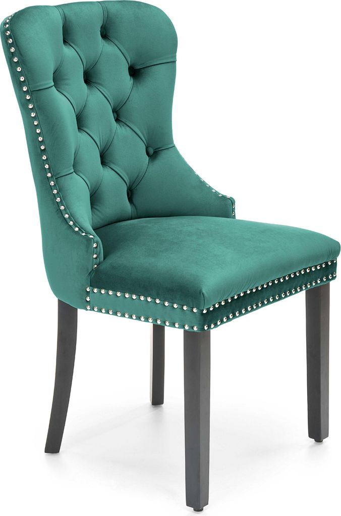 Halmar Miya Esszimmerstuhl - dunkelgrün / schwarz