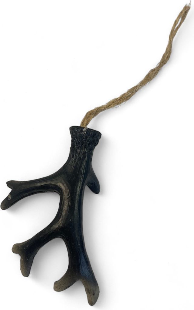 Dekorativer Geweih-Aufhänger – Schwarz – 9 cm