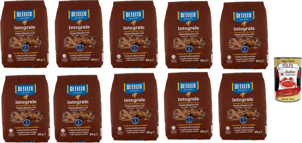 De Cecco Integrale Penne rigate N° 41, Pasta integrale, Produktbild 