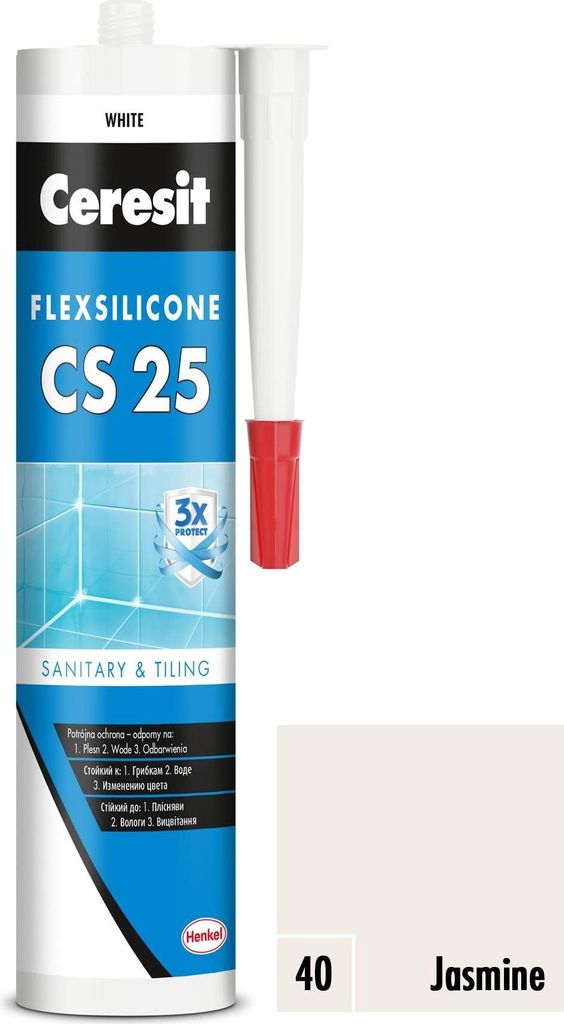 Ceresit Sanitärsilikon CS 25 jasmin, 280 ml