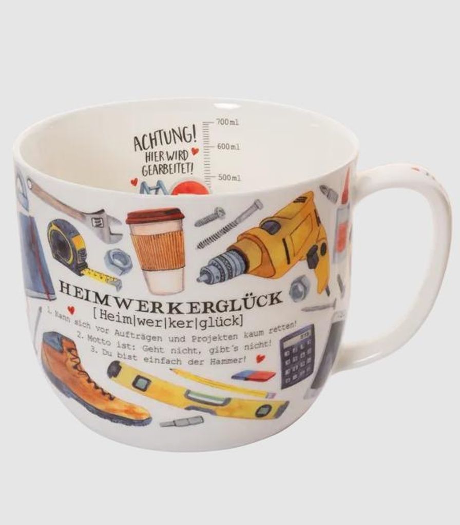 Kaffeebecher Heimwerkerglück, 700 ml, Kaffeetasse Tassen Produktbild 