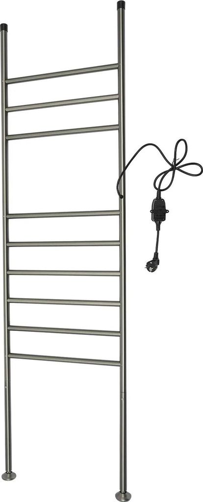 Elektrischer Handtuchwärmer & -trockner - Standmodell - Wasserdicht, Edelstahl, 220V EU-Stecker, 42,5×160 cm, Max. 15 kg - Gunmetal Grau