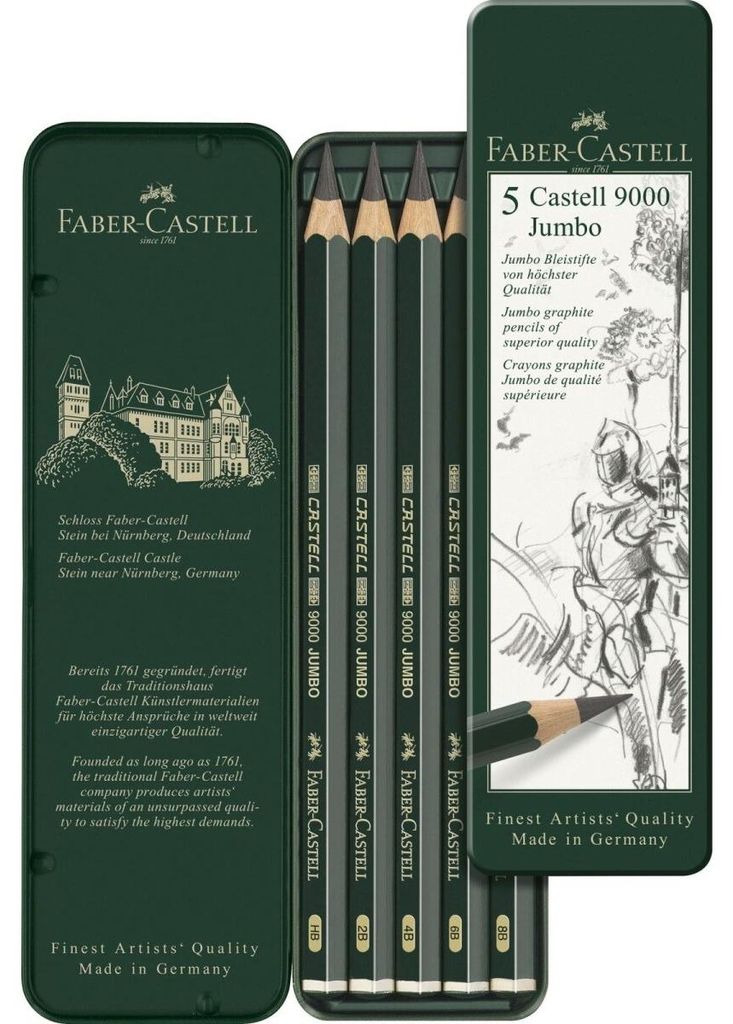Bleistift 9000 Jumbo sort. 5ST Immagine del prodotto 