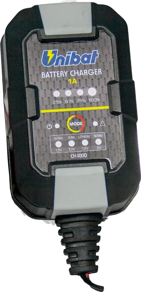 Chargeur intelligent UNIBAT CH-1000 pour entretien batterie 12V moto