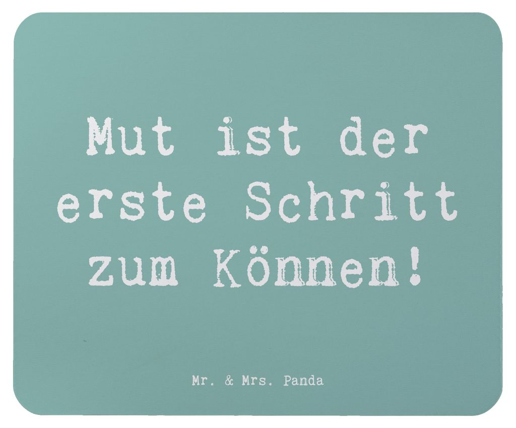 Mr. & Mrs. Panda Mauspad Spruch Sich in einer neuen Sportart versuchen - Meeresbrise - Geschenk, Abenteuer, Inspiration, Vertrauem, Mutmacher, Mous...