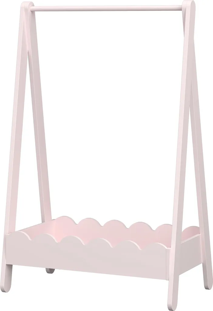 Porte-manteau enfant rose Coton Candy avec bac de stockage et tringle