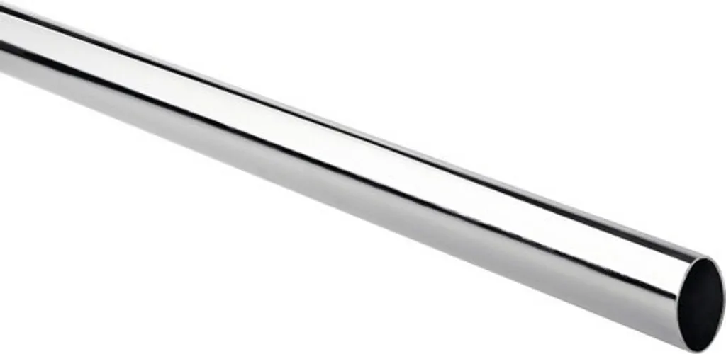 Tringle à vêtements chromée 35 x 20 x 1640 mm - Rail de penderie robuste