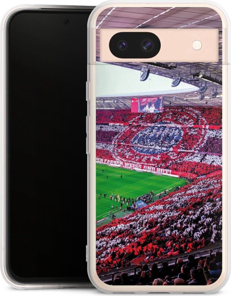 DeinDesign Handyhülle für Google Pixel 8a Silikon Hülle Case Smartphone Schutzhülle FC Bayern München FCB Stadion