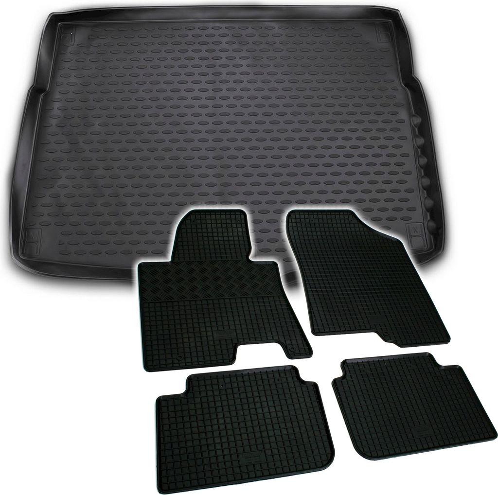 Gummi Kofferraumwanne + Fußmatten Set für Hyundai i30 GD, Bj. 10/2011-2017