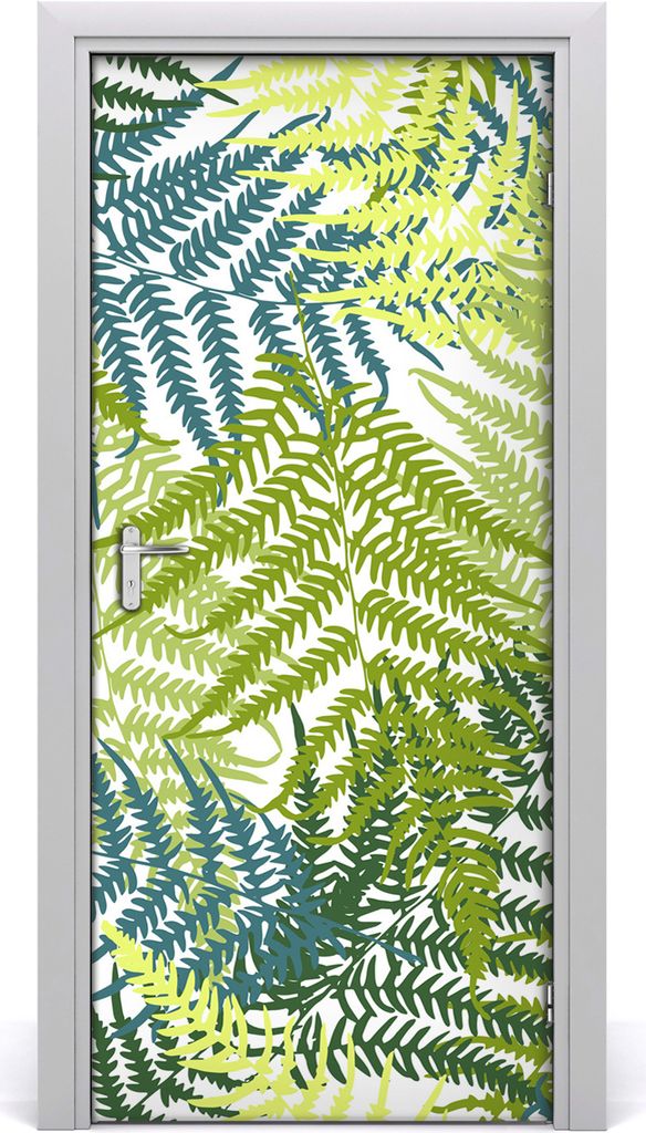 Tulup Türaufkleber 95x205 cm Dekorative Aufkleber Selbstklebend Wasserdichte Tapete Abnehmbar Schlafzimmer Wohnzimmer Wohnkultur - Farnblättern