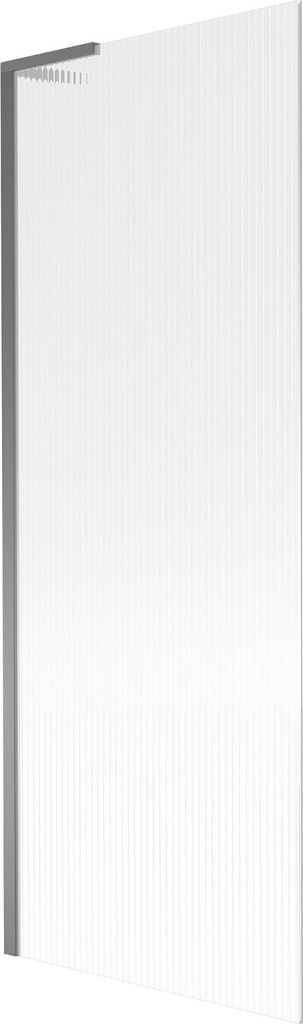 Mexen Next L Badewannenabtrennung 1-flügelig 70 x 150 cm, Streifen, Gun Metal - 895-070-000-03-09-95