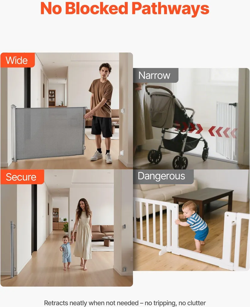 Barrière escalier extérieure et intérieure pour bébé et animaux