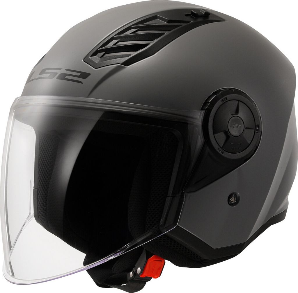 LS2 OF616 Airflow II Solid Jethelm, grau, M (57/58) Produktbild 