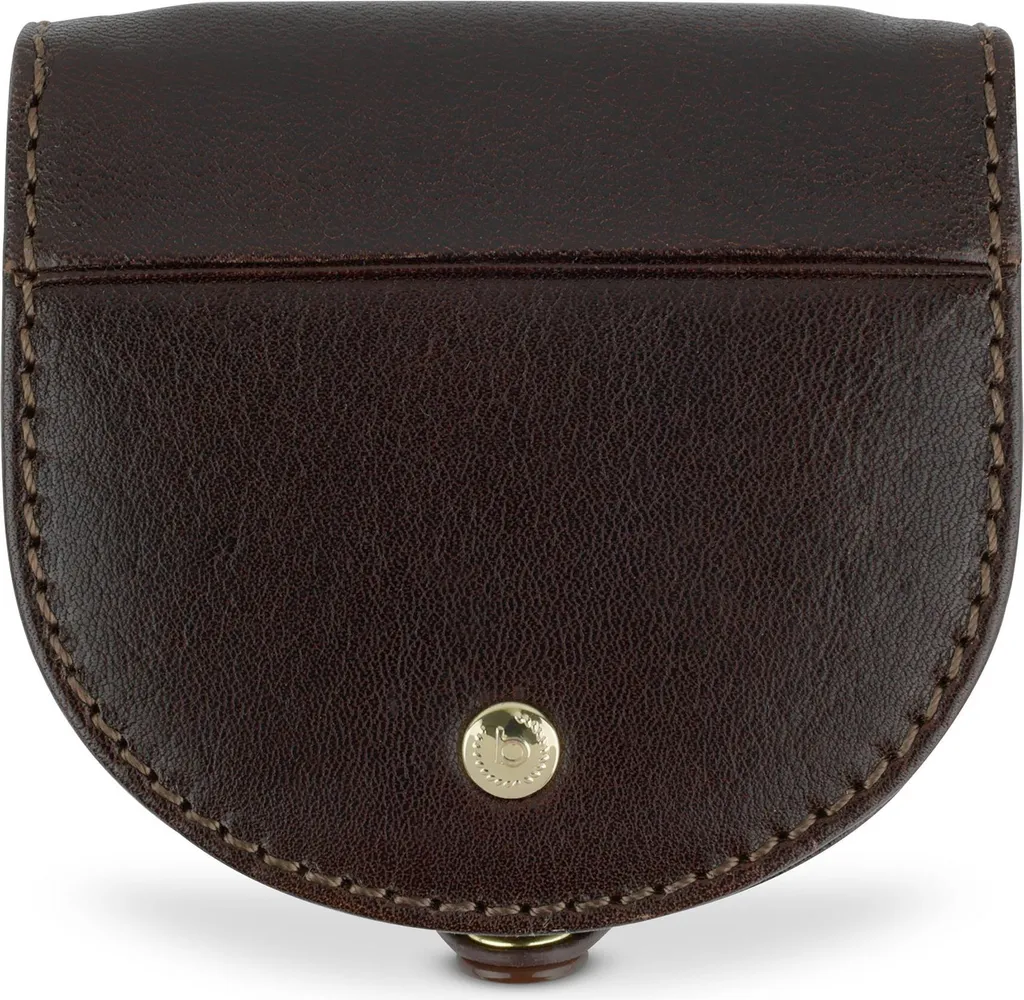 bugatti scatola viennese Neaples Coin Pouch Brown marrone scuro