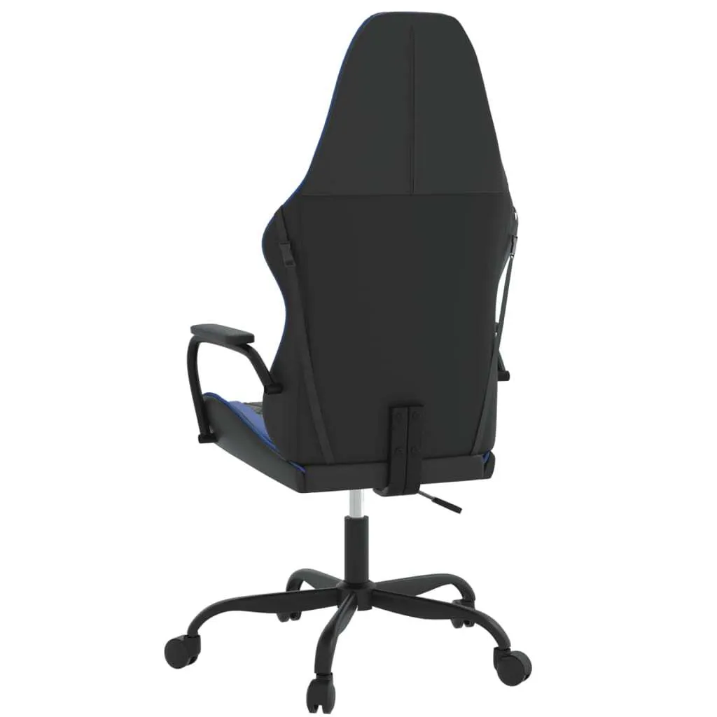 Sedia da Gioco vidaXL con Massaggio USB - Upgrade Setup Nero/Blu - 5