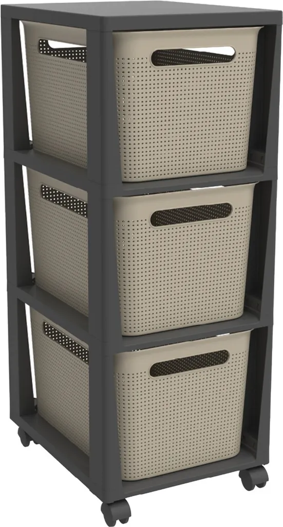 Cassettiera Hobby BRISEN 3x16L Cappuccino - Organizza il tuo Laboratorio