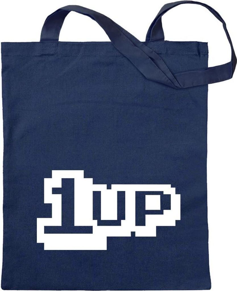 Kiwistar - Baumwolltasche - dunkelblau - 1 Up - Tragetasche Stoffbeutel Umhängetasche Langer Henkel