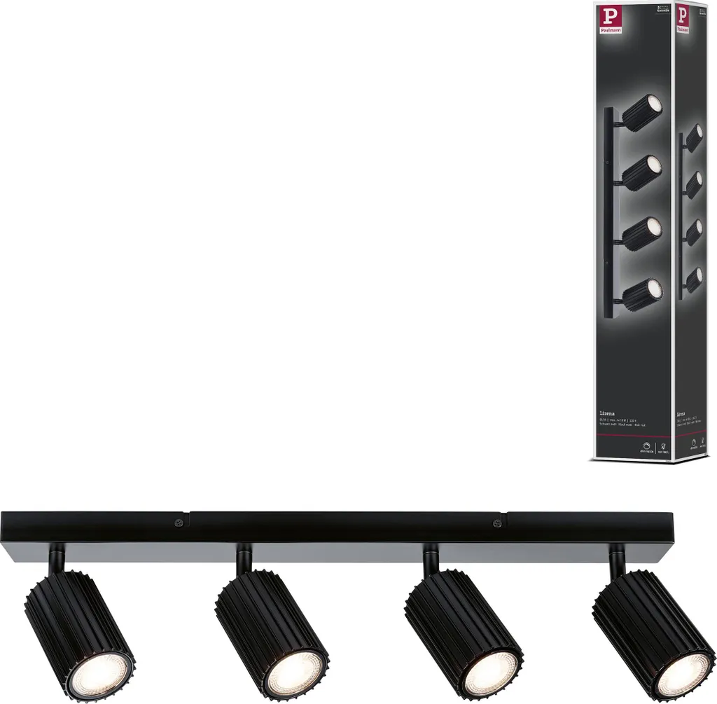 Spot Orientable Paulmann Lirena - Luminaire Lamelles GU10 Noir