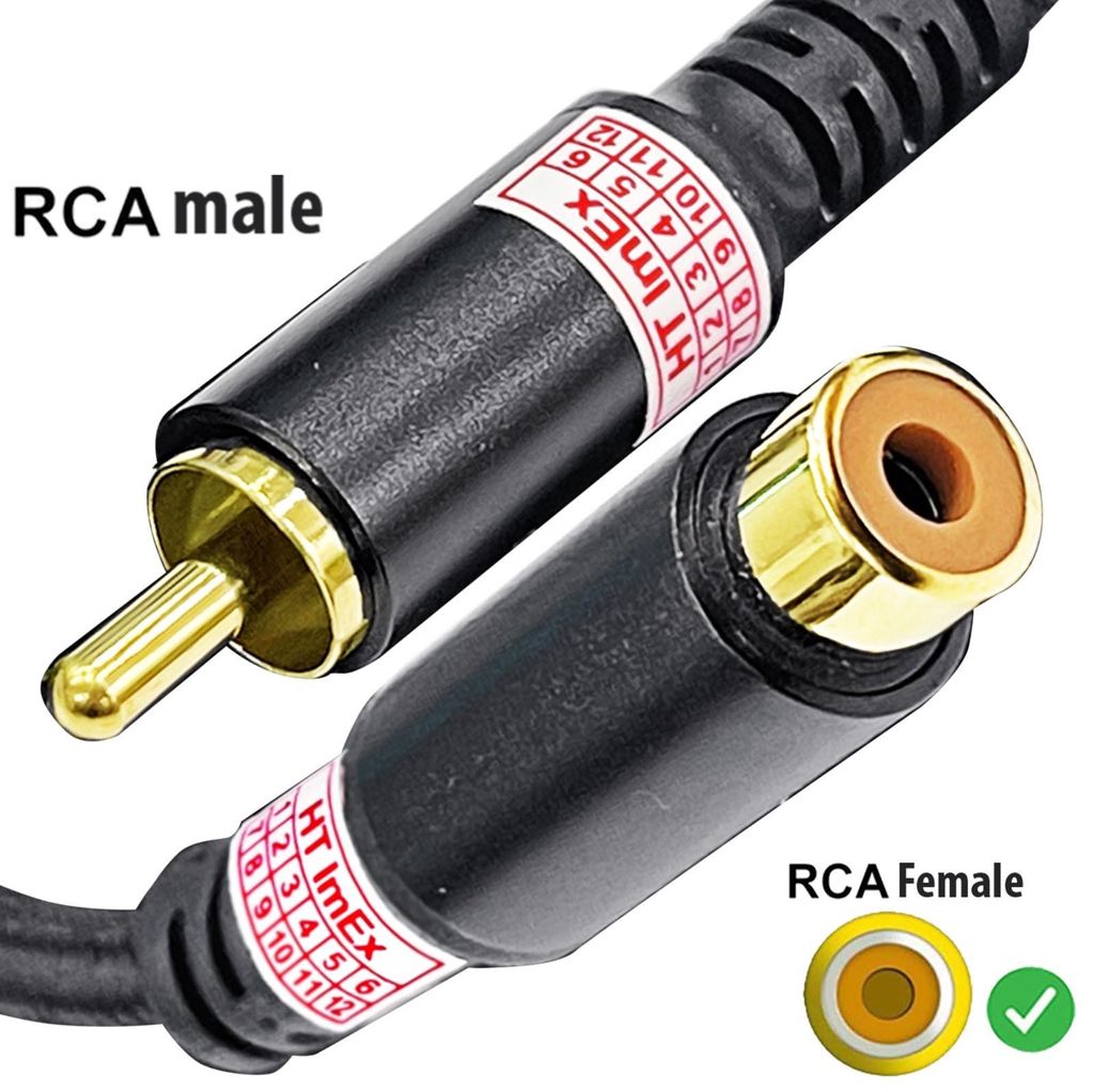 3m Chinch Cynch Composite Video Cable Extension 1x RCA male to female