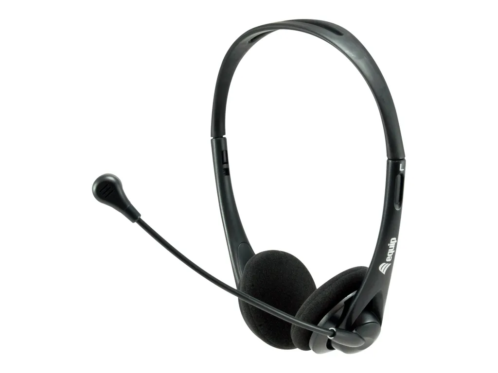 Cuffie Equip Stereo Black: Audio Jack 3.5mm e Microfono con Cavo 1.8m