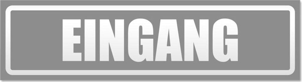 Kiwistar - Autoaufkleber - Grau - 30 x 8 cm - Eingang invertiert - Hinweis Aufkleber Sticker für Auto, Kfz, Fahrrad, PKW, LKW