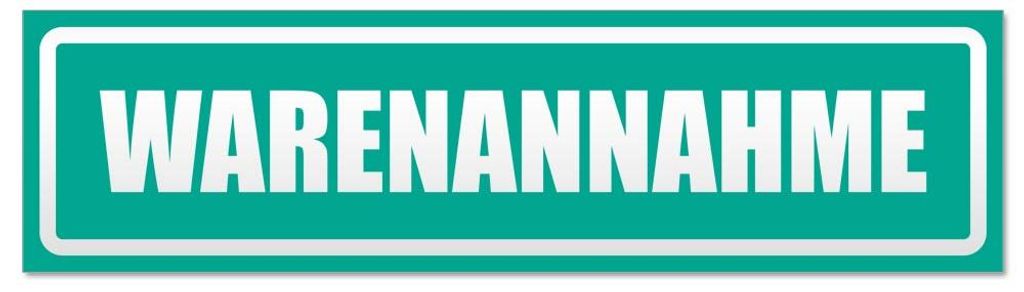 Kiwistar - Autoaufkleber - Türkis - 45 x 12 cm - Warenannahme invertiert - Hinweis Aufkleber Sticker für Auto, Kfz, Fahrrad, PKW, LKW