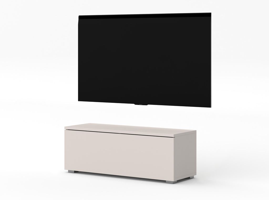 AX LIVING Modernes TV Board Loriano 100 cm Lowboard beige Kaschmir