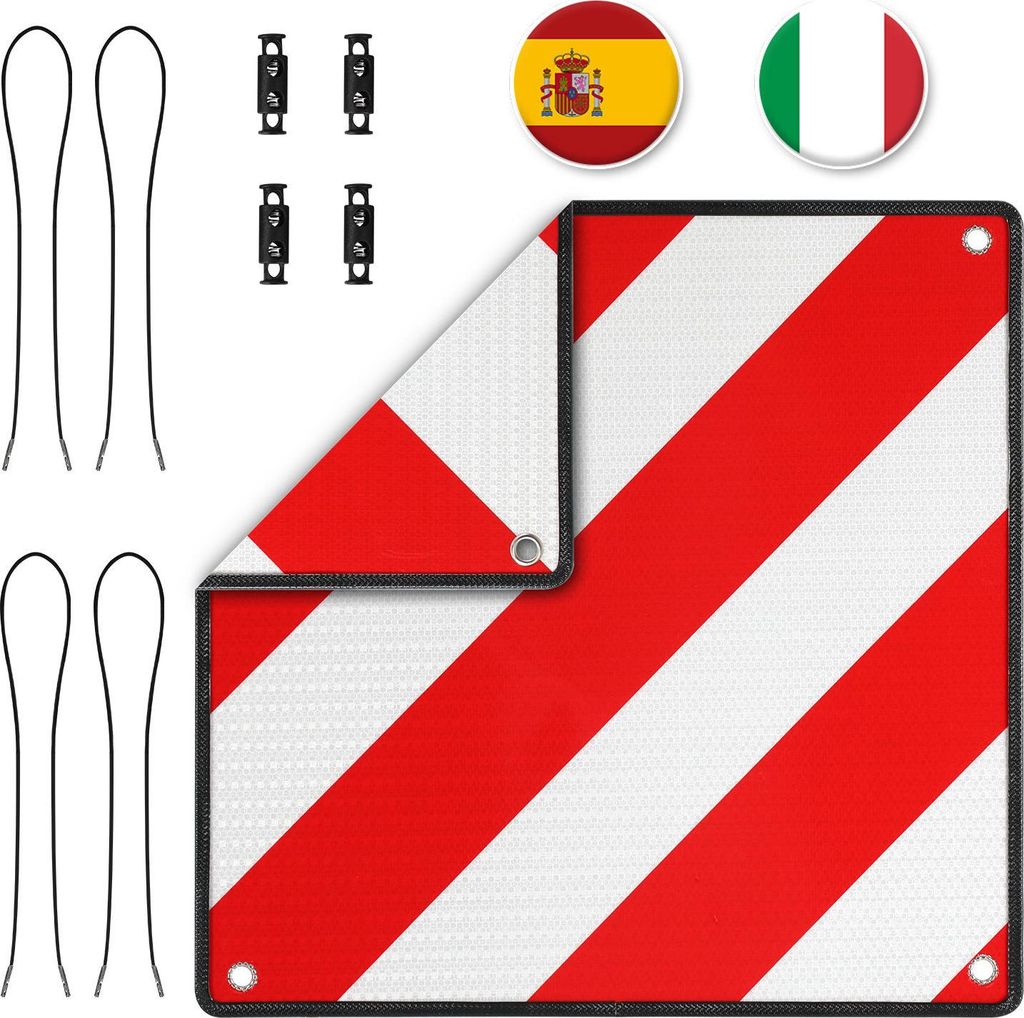 Izrielar 2in1 Warntafel Italien & Spanien 50x50 cm Alu Produktbild 