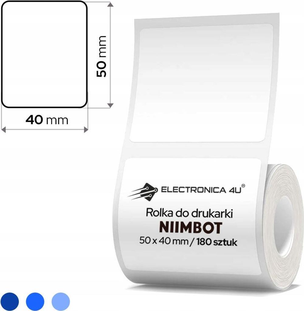 Białe etykiety samoprzylepne naklejki termiczne Niimbot B1 Zdjęcie produktu 